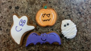 Spooky shaped cookies